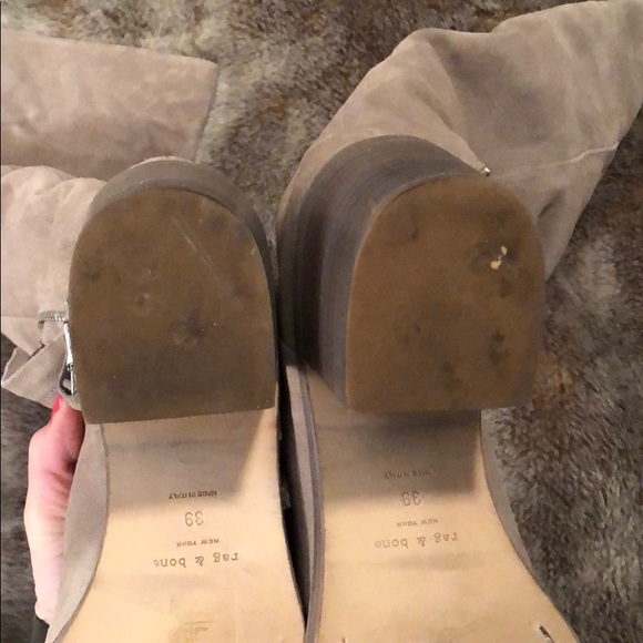 Rag & Bone over the knee suede boots - Picture 7 of 8